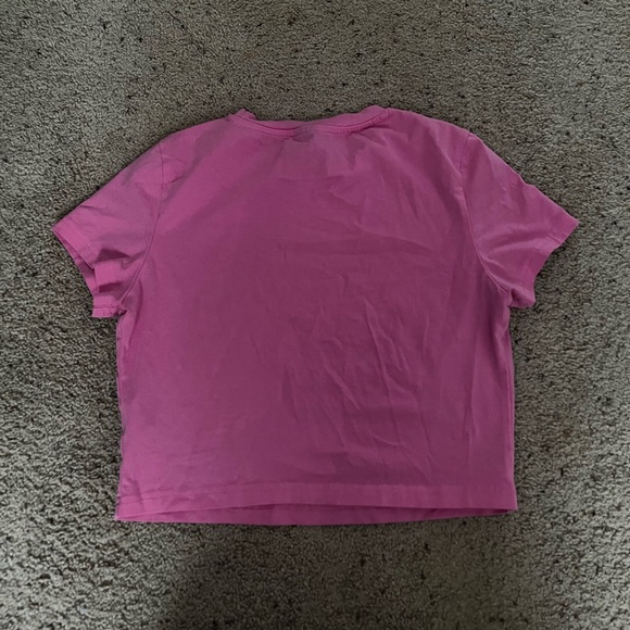Pink Medium Crop Top with Rinestones - Picture 2 of 3